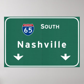 Nashville Tennessee / Autobahnkreuz Poster