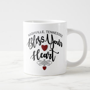 Nashville Tennessee Bless Dein Herz Jumbo Tasse