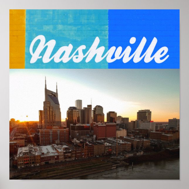 Nashville Tennessee City Scape Beautiful Poster (Vorne)