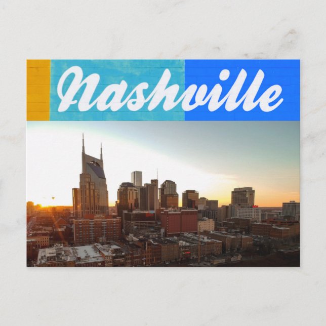 Nashville Tennessee City Scape Beautiful Postkarte (Vorderseite)