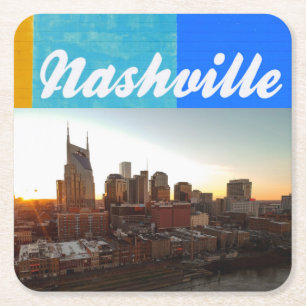Nashville Tennessee City Scape Beautiful Rechteckiger Pappuntersetzer