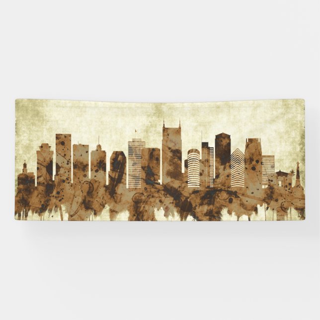 Nashville Tennessee Cityscape Banner (Horizontal)