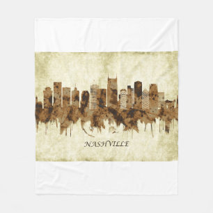 Nashville Tennessee Cityscape Fleecedecke