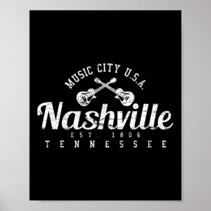 Nashville Tennessee Country-Musik USA-Shirt-Gesche Poster