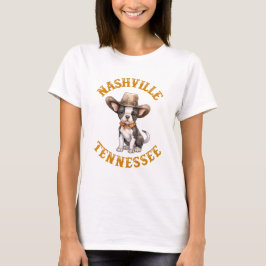 Nashville Tennessee Cowboy Boston Terrier T-Shirt