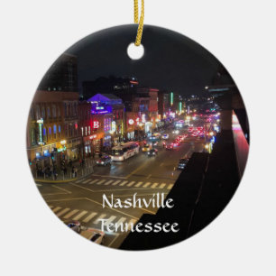 Nashville Tennessee Downtown Music Row Keramik Ornament