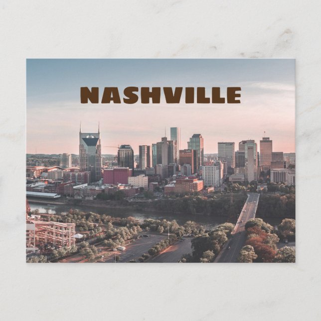 Nashville, Tennessee Downtown Skyline Postkarte (Vorderseite)