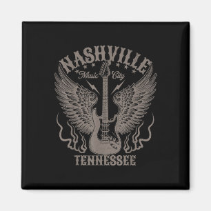 Nashville Tennessee Gitarre Country Music City Wom Magnet
