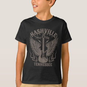 Nashville Tennessee Gitarre Country Music City Wom T-Shirt