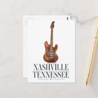 Nashville Tennessee Gitarre Reiseplakat