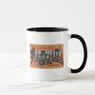 Nashville, Tennessee - große Buchstabe-Szenen Tasse
