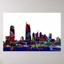 Nashville, Tennessee in Graffiti Poster