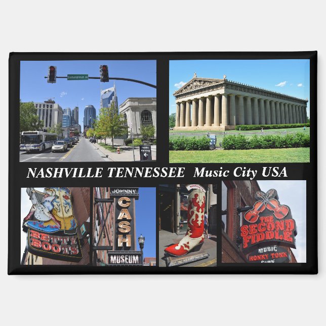 Nashville Tennessee Music City USA Magnet (Vorderseite)