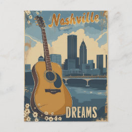Nashville, Tennessee | Music City Vintag Postkarte