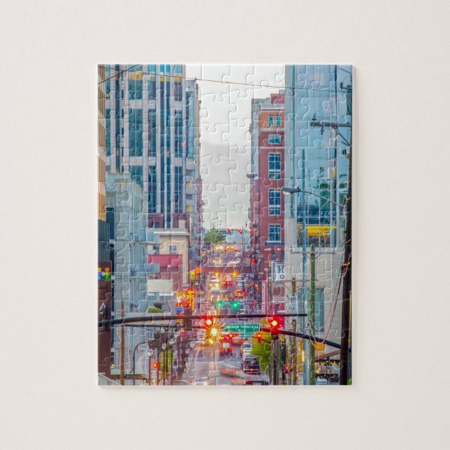 Nashville Tennessee Nacht Skyline Puzzle (Vertikal)