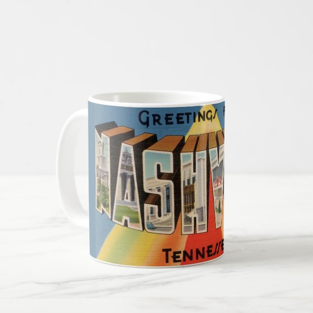 Nashville Tennessee Postcard Greeting Mug Kaffeetasse (Vorderseite Links)