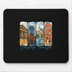 Nashville Tennessee Reisende Pinselstrich-Souvenir Mousepad