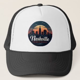 Nashville Tennessee Retro-Skyline Truckerkappe