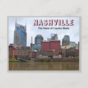 Nashville Tennessee Riverfront Feiertagspostkarte