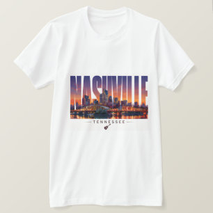 Nashville Tennessee Riverfront-Skyline Reise T-Shirt