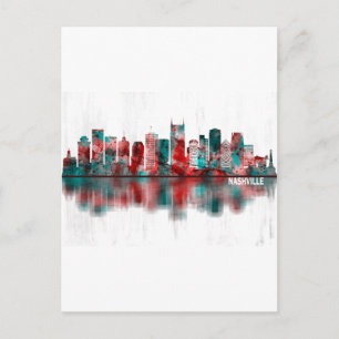 Nashville Tennessee Skyline Einladungspostkarte