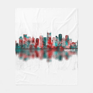 Nashville Tennessee Skyline Fleecedecke