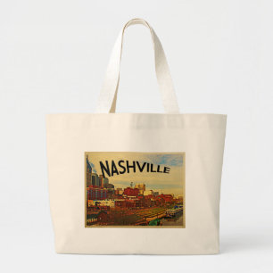 Nashville Tennessee Skyline Jumbo Stoffbeutel