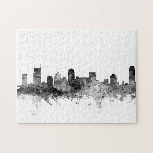 Nashville Tennessee Skyline Puzzle (Horizontal)