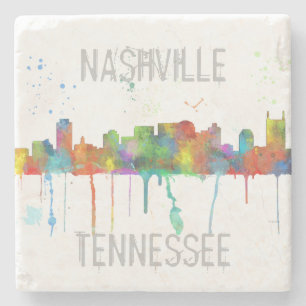 NASHVILLE, TENNESSEE SKYLINE - SteinUntersetzer