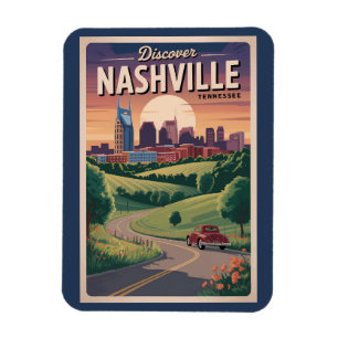 Nashville Tennessee Southern Road Art Magnet