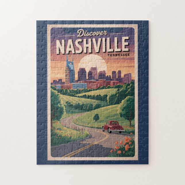 Nashville Tennessee Southern Road Art Puzzle (Vertikal)