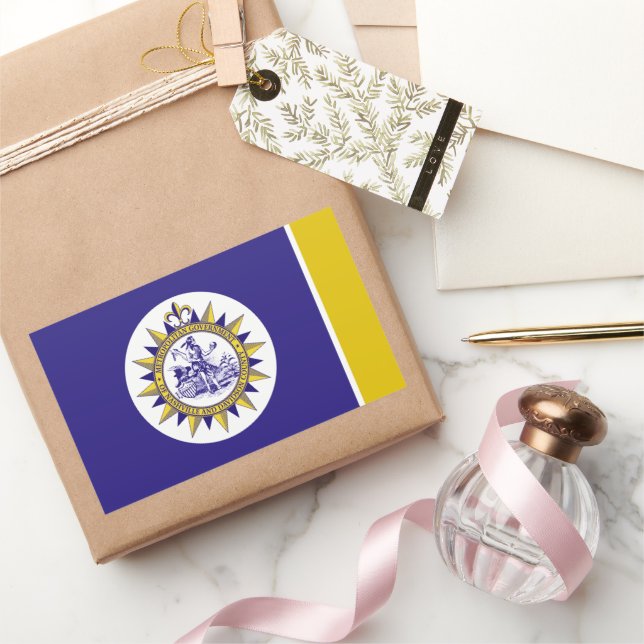 Nashville (Tennessee) Stadtflagge Rechteckiger Aufkleber (Schenken)