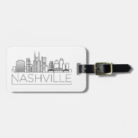 Nashville, Tennessee Stilisierter Skyline-Gepäckta