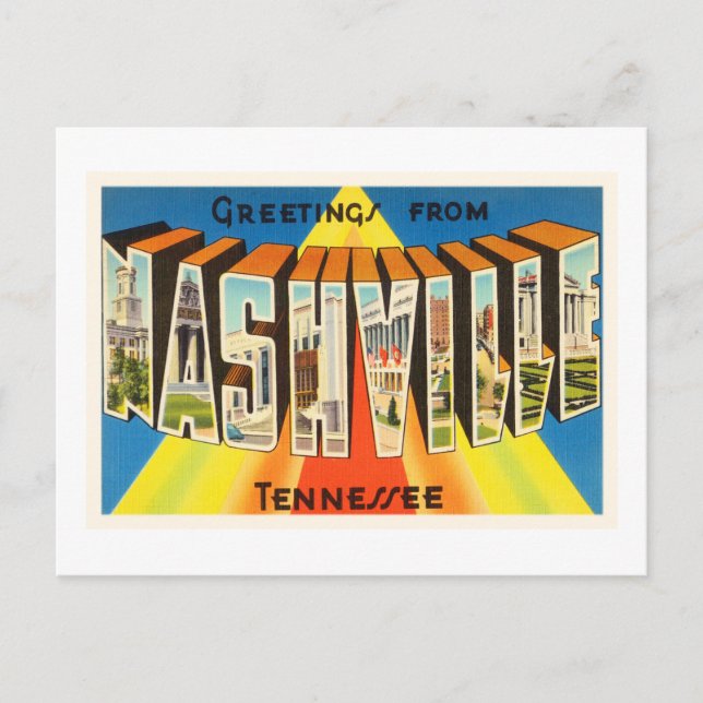 Nashville Tennessee TN Old Vintage Reise Souvenir Postkarte (Vorderseite)