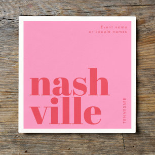 Nashville Tennessee Typografie Party Serviette