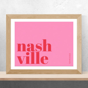 Nashville Tennessee Typografie Poster