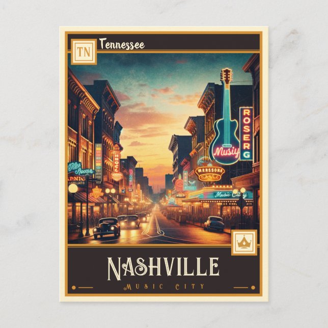 Nashville, Tennessee | VINTAG Postkarte (Vorderseite)