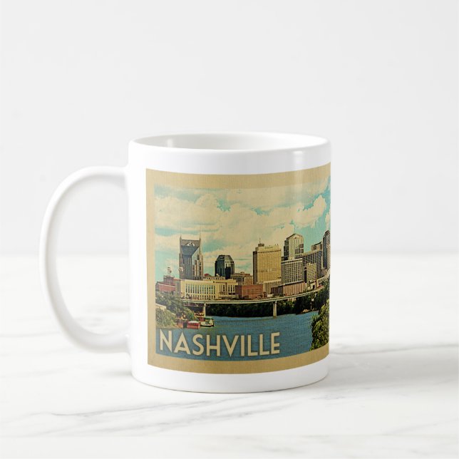 Nashville Tennessee Vintage Reise Kaffeetasse (Links)