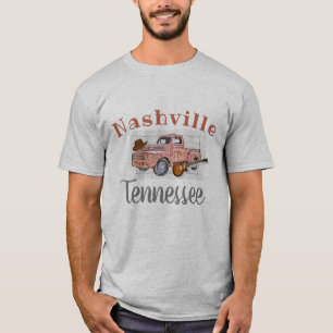"Nashville Tennessee" Vintager Lkw und Gitarre T-Shirt