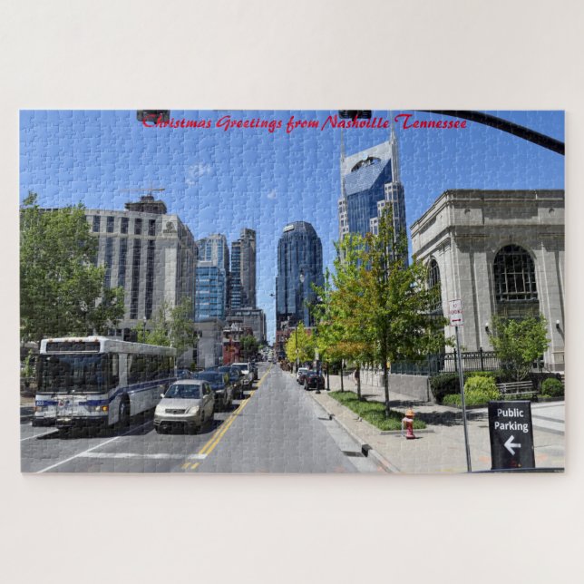 Nashville Tennessee. Weihnachtsgrüße Jigsaw Pu Puzzle (Horizontal)