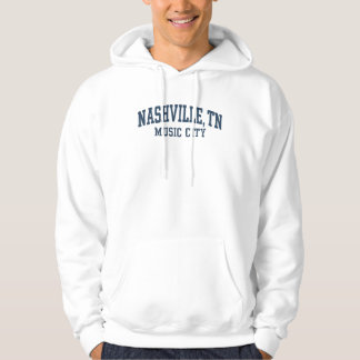Nashville TN Music City Arted Block Text Design Hoodie