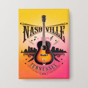 Nashville, TN - Music City USA Button
