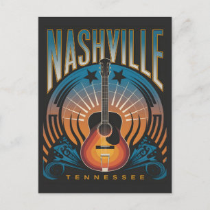 Nashville, TN - Music City USA Feiertagspostkarte