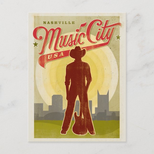 Nashville, TN - Music City USA Postkarte (Vorderseite)