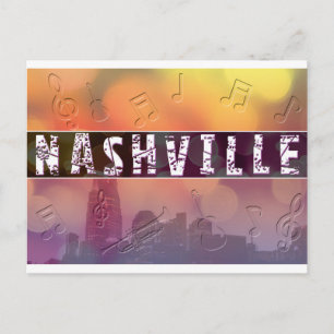 Nashville, TN Retro Postcard Postkarte