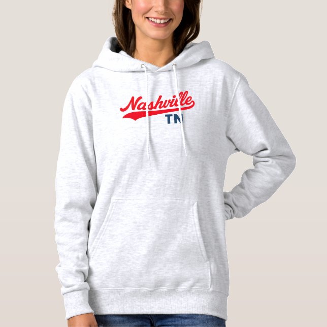 Nashville TN Swoosh Script Design - Retro Hoodie (Vorderseite)