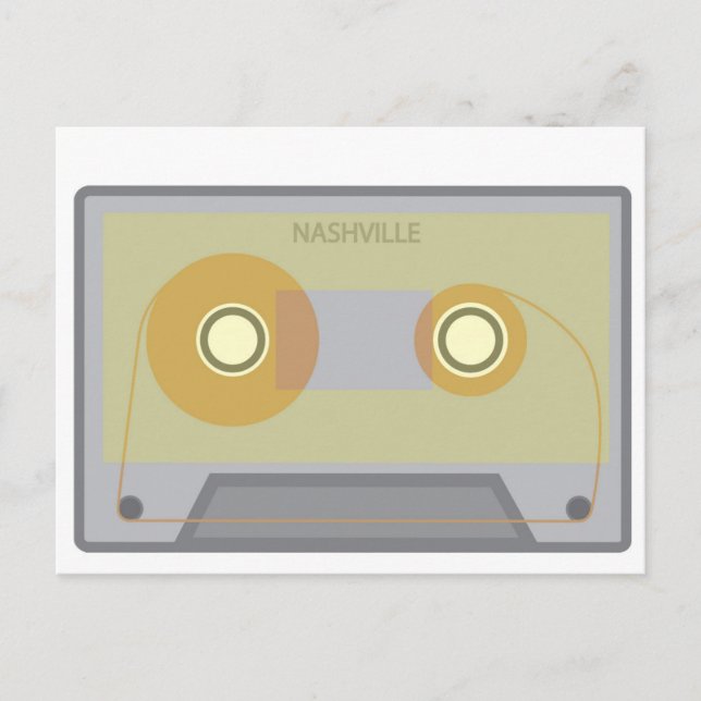 Nashville, TN Vintag Music City Cassette Postcard Postkarte (Vorderseite)