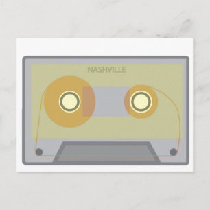 Nashville, TN Vintage Music City Kassette Postkart Postkarte