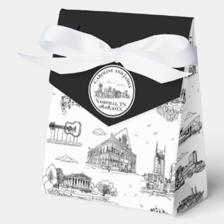 Nashville Toile Schwarz und Weiß Geschenkschachtel