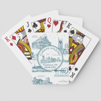 Nashville Toile Twilight auf Weiß Spielkarten